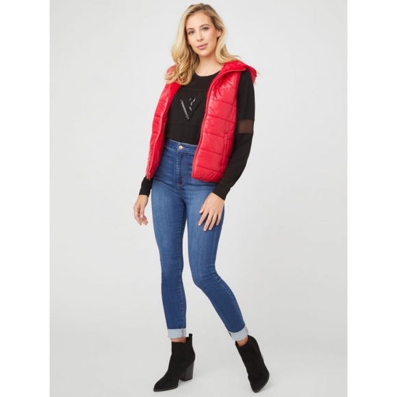 New GUESS Lance Reversible Vest Red SZ S - Picture 3 of 8